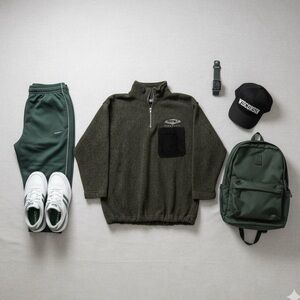 Vintage Wisconsin Dells Quarter Zip Sweatshirt Top Loungewear Athletic‎